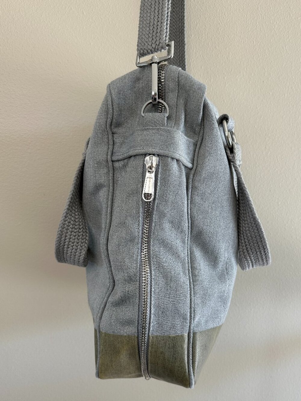Adidas by Stella McCartney Canvas Expandable Convertible Tote Bag, Gray - Picture 5 of 16